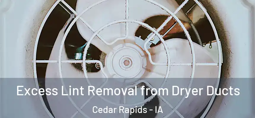  Excess Lint Removal from Dryer Ducts Cedar Rapids - IA
